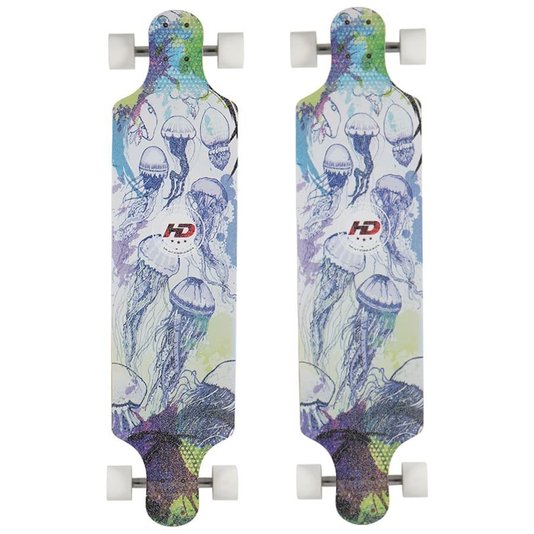 Longboard Hondar Freestyle 40" Água Viva Silver/White