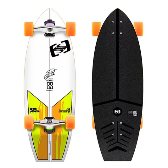Longboard Surfeeling Pro Model Jesse Mendes Branco/Laranja
