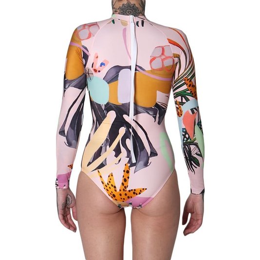 Maio Lycra Rip Curl Saltwater Rose Estampado