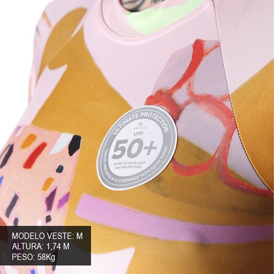 Maio Lycra Rip Curl Saltwater Rose Estampado