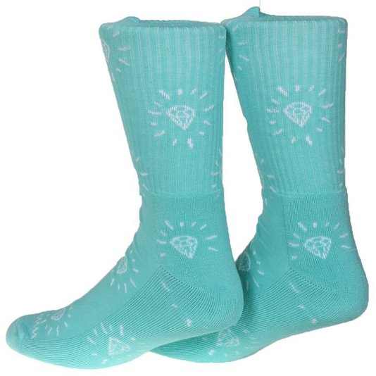 Meia Diamond Outshine Crew Verde Agua