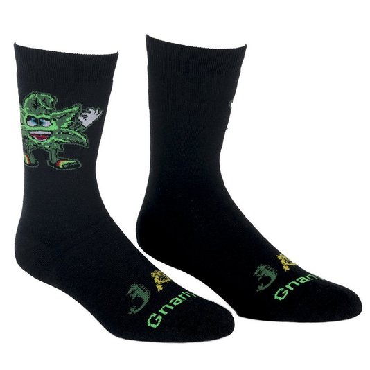 Meia Gnarly Jah Preto/Verde
