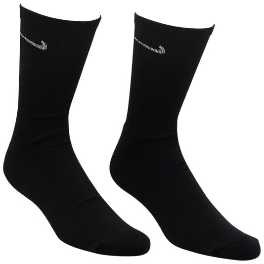 Meia Nike Everyday Cushioned Crew 3 Pack Branco/Cinza/Preto