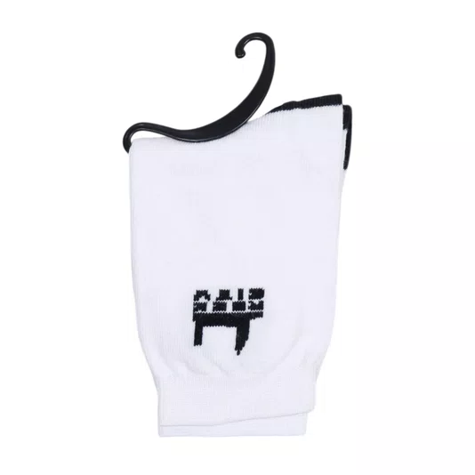 Meia Rock City Logo Infantil Branco/Preto