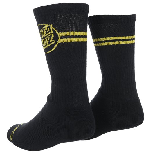 Meia Santa Cruz Odyssey Preto/Amarelo