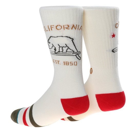 Meia Stance California Republic Creme
