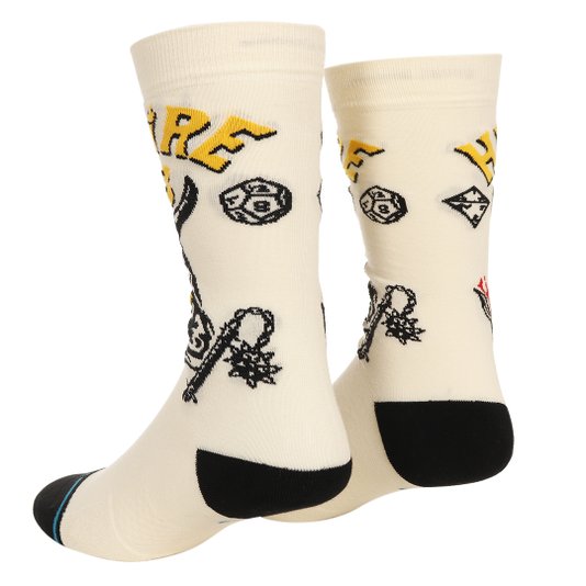 Meia Stance Hellfire Stranger Things Off White/Preto