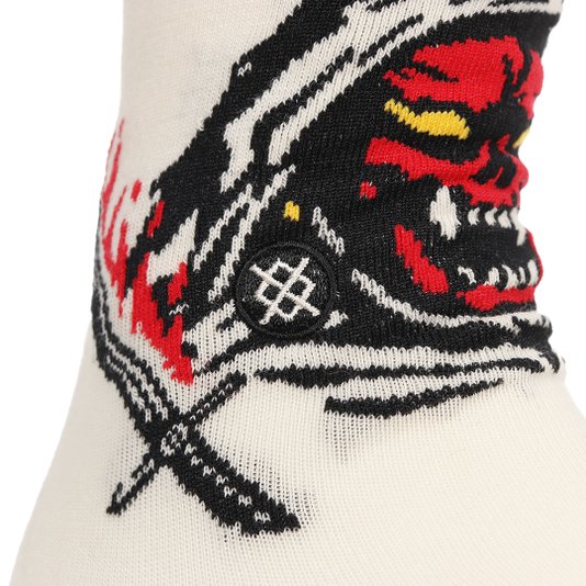 Meia Stance Hellfire Stranger Things Off White/Preto
