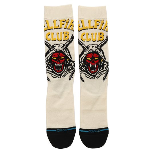 Meia Stance Hellfire Stranger Things Off White/Preto
