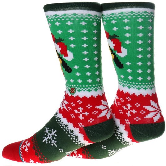 Meia Stance Pluto Claus Verde/Vermelho
