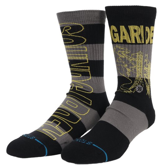 Meia Stance Soundgarden Preto/Cinza/Amarelo