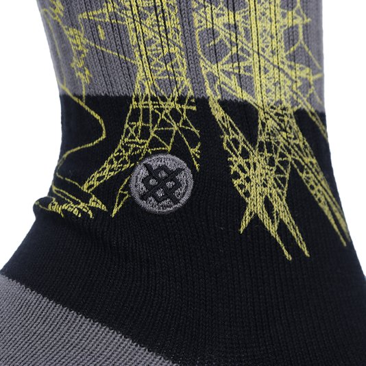 Meia Stance Soundgarden Preto/Cinza/Amarelo