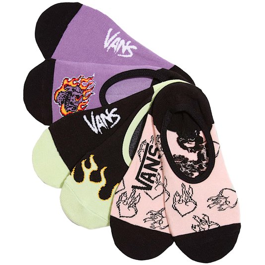 Meia Vans Bugging Out Canoodle Roxo/Preto/Rosa