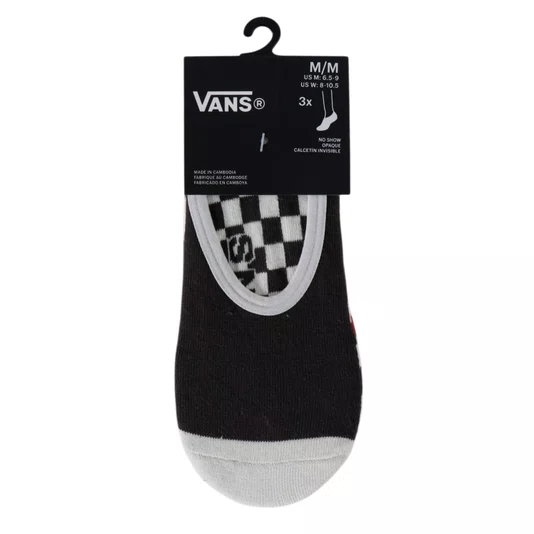 Meia Vans Check Canoodle 3pk Vermelho/Azul/Preto
