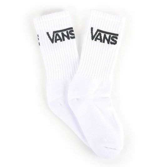 Meia Vans Class Crew 3 Pack Infantil  Preto/Branco