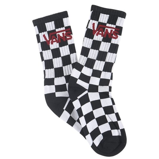 Meia Vans Class Crew 3 Pack Infantil  Preto/Branco