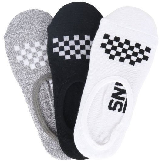 Meia Vans Classic Assorted Canoodle 3 Pack Preto/Branco/Cinza