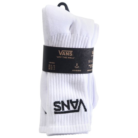 Meia Vans Classic Crew 3pk Branco