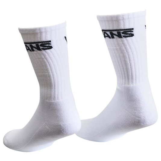 Meia Vans Classic Crew 3pk Branco