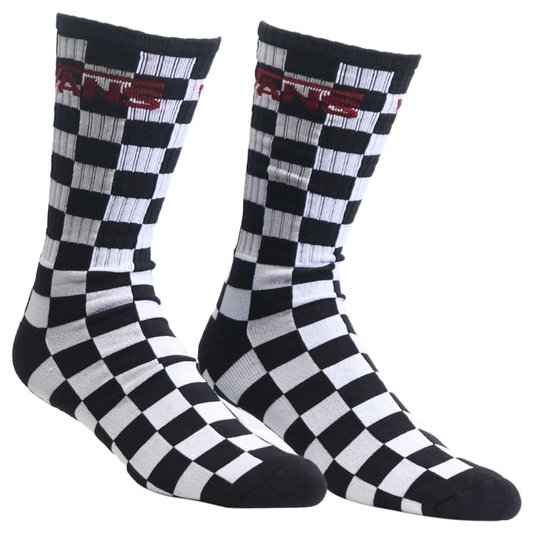 Meia Vans Classic Crew 3pk Checkerboard Preto/Branco