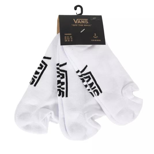 Meia Vans Classic Kick Crew 3Pk Branco