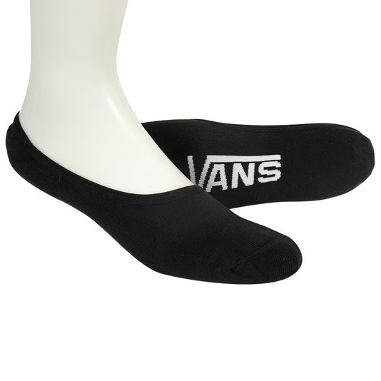 Meia Vans Classic Super No Show 3 Pack Preto/Branco/Cinza
