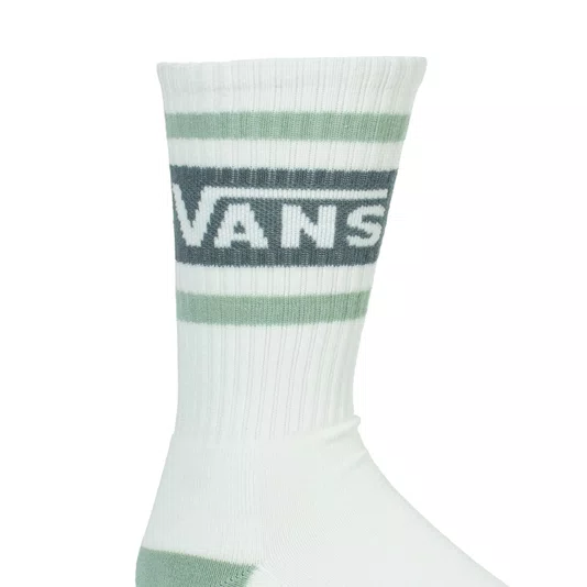 Meia Vans Drop V Crew Branco/Verde