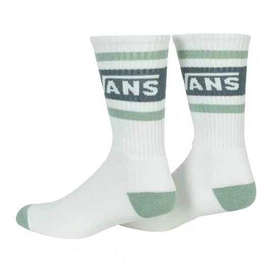 Meia Vans Drop V Crew Branco/Verde