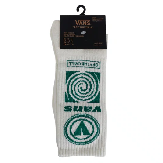 Meia Vans Faster Crew Off White/Verde