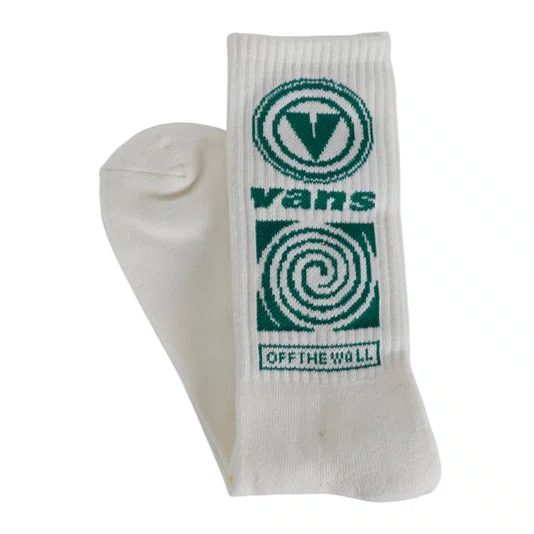 Meia Vans Faster Crew Off White/Verde