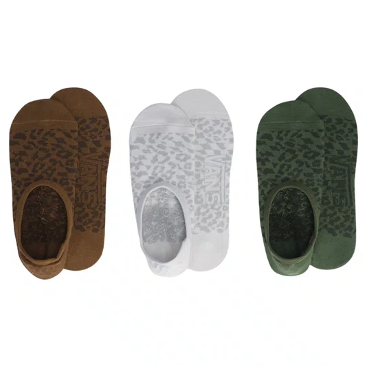 Meia Vans Fuego Canoodle Pine Forest Branco/Marrom/Verde