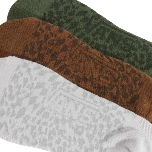 Meia Vans Fuego Canoodle Pine Forest Branco/Marrom/Verde