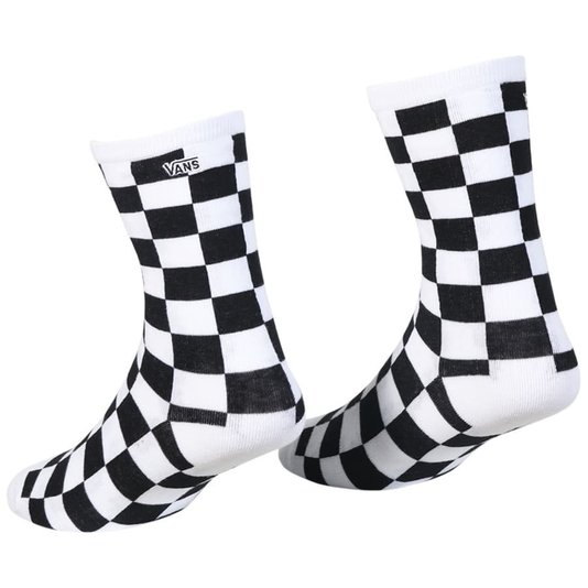 Meia Vans Ticker Sock Checkerboard Preto/Branco