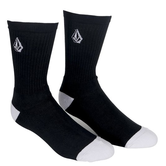 Meia Volcom Full Stone Preto/Branco