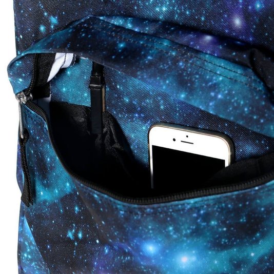 Mochila JanSport Black Label Superbreak Galaxy Preto/Azul