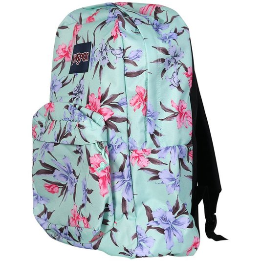 Mochila Jansport Superbreak Vintage Irises 25l Verde Água/Floral
