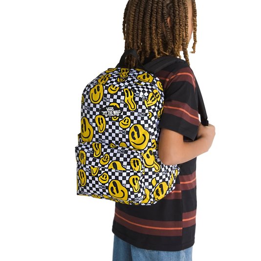 Mochila Vans Old Skool Grom Checkerboard Preto/Branco