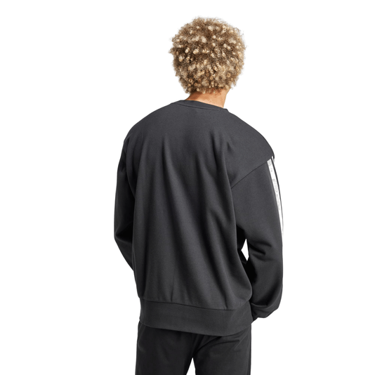 Moletom Adidas Essentials 3 Stripes Preto