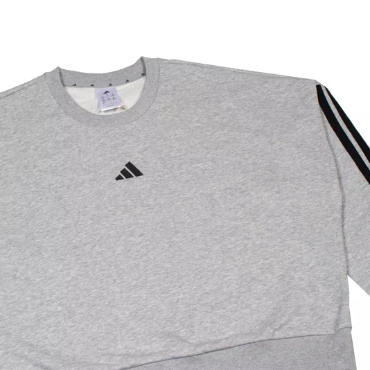 Moletom Adidas Essentials Feminino Cinza Mescla
