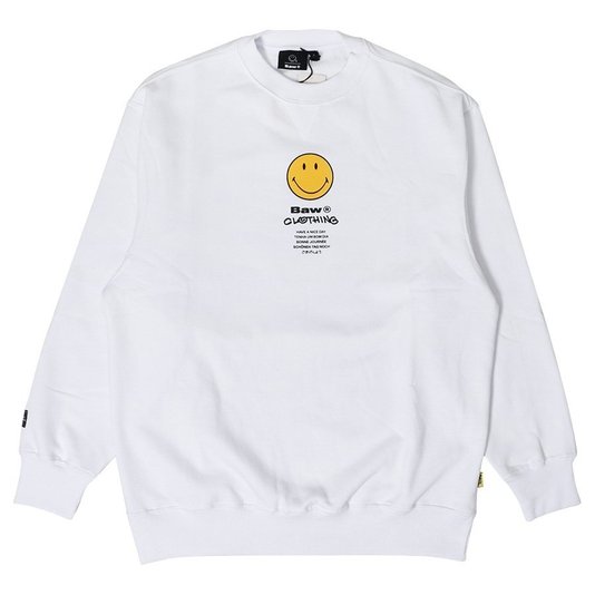 Moletom Baw X Smiley Nice Day Branco