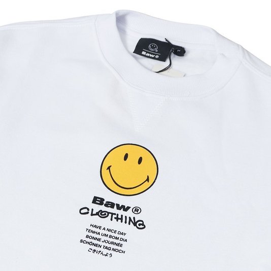 Moletom Baw X Smiley Nice Day Branco