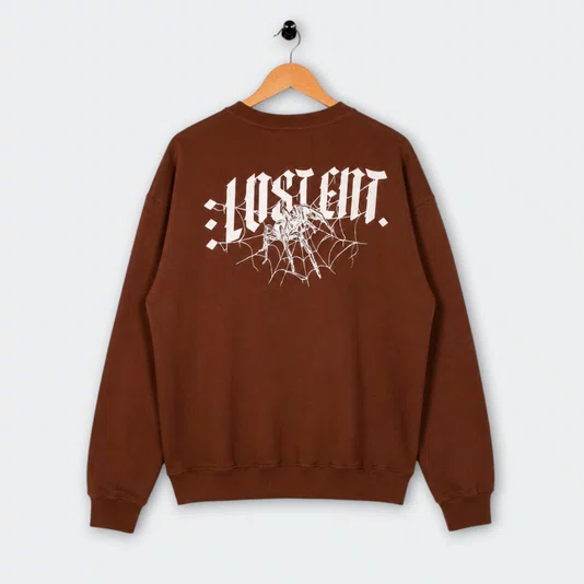 Moletom Careca Lost Ent. Glow Marrom