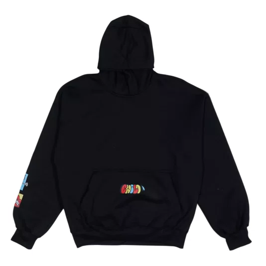 Moletom Child Especial Oversized Throw Up Hood Preto