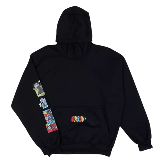 Moletom Child Especial Oversized Throw Up Hood Preto