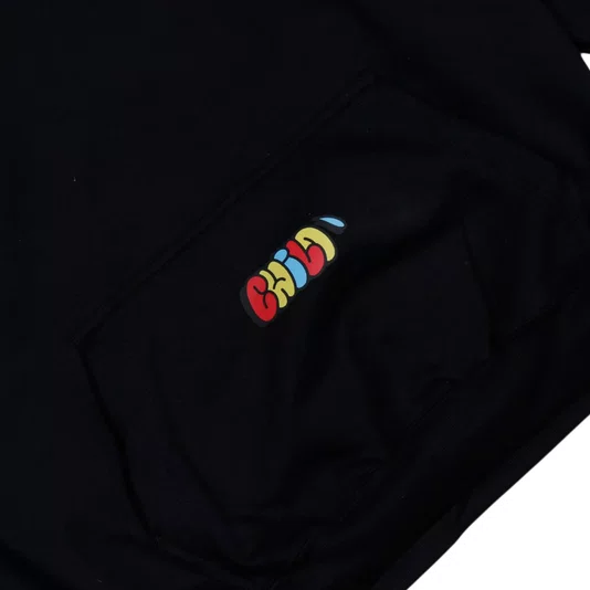 Moletom Child Especial Oversized Throw Up Hood Preto