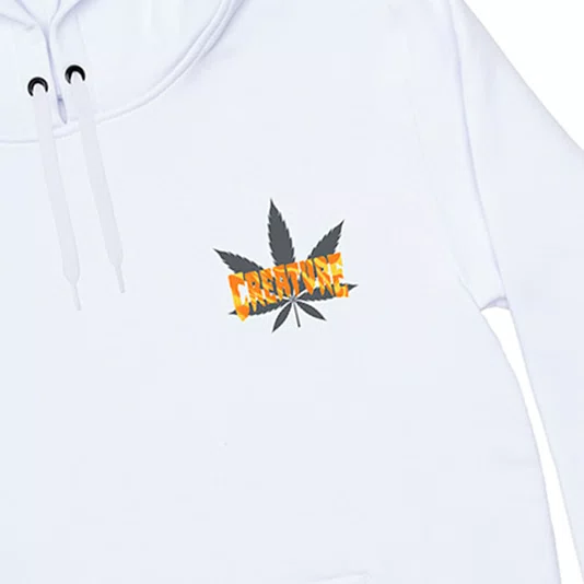 Moletom Creature Burnoutz Patch Hood Branco