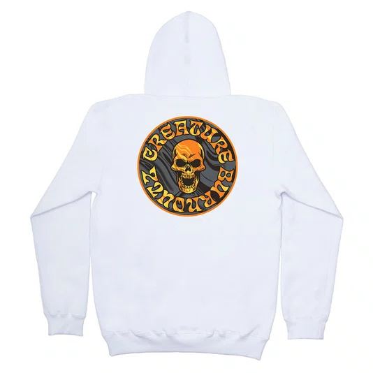 Moletom Creature Burnoutz Patch Hood Branco