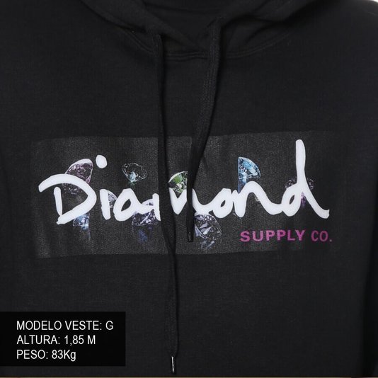 Moletom Diamond Colors Box Logo Preto