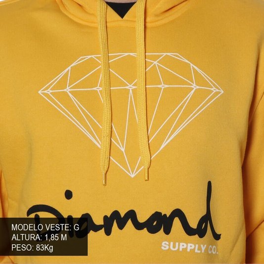 Moletom Diamond Og Sign Logo Amarelo