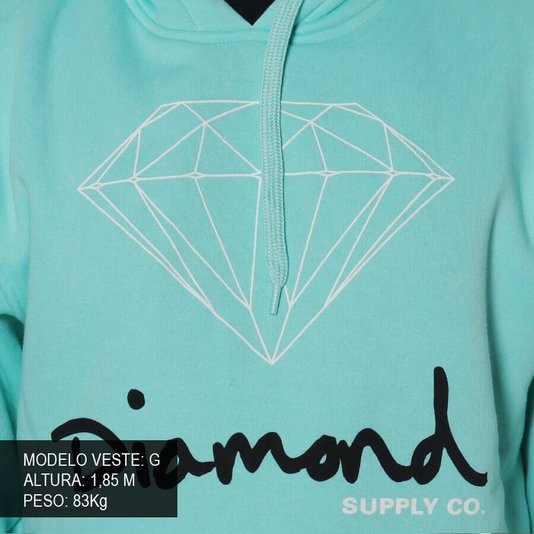 Moletom Diamond Og Sign Logo Azul Água